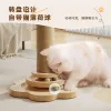 Fabricante al por mayor de madera sólida turntable cat toy sisal post garra grinder resistente al desgaste no es fácil de perder chips productos para mascotas Application Scenario
